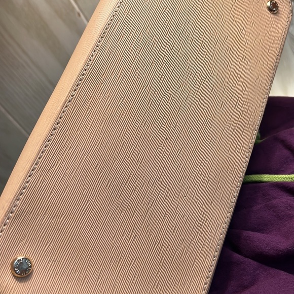 Ted Baker Nude Vinyl Top Handle Handbag Purse - Picture 3 of 4